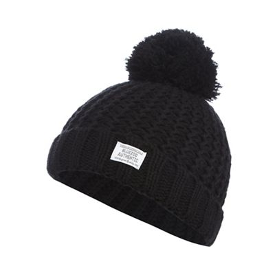 bluezoo Black pom beanie hat